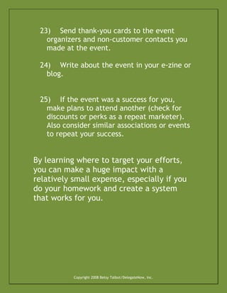 25 Tips For Marketing Table Success