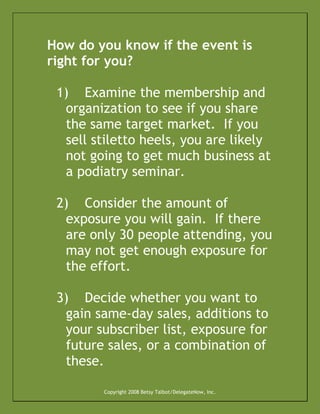 25 Tips For Marketing Table Success