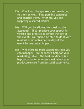 25 Tips For Marketing Table Success