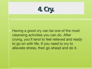 25 ways-to-alleviate-stress b | PPT
