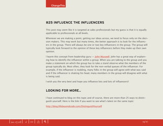 25 Ways To Distinguish Yourself