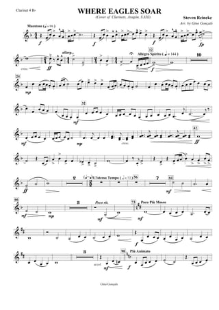 Where Eagles Soar - Steven Reineke - Set of Clarinets | PDF