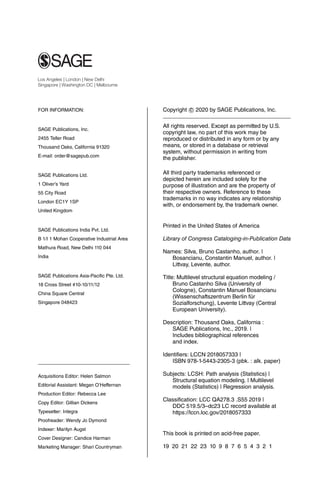 Multilevel Structural Equation Modeling Bruno Castanho Silva Constantin ...