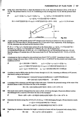 Fluid mechanics and hydraulics: SOLVED PROBLEMS