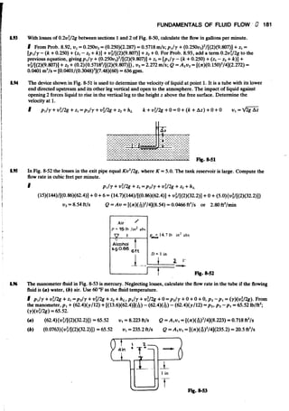Fluid mechanics and hydraulics: SOLVED PROBLEMS