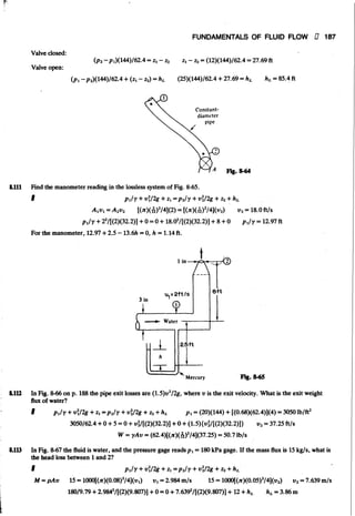 Fluid mechanics and hydraulics: SOLVED PROBLEMS