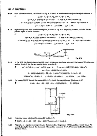 Fluid mechanics and hydraulics: SOLVED PROBLEMS