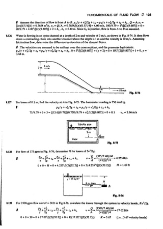 Fluid mechanics and hydraulics: SOLVED PROBLEMS