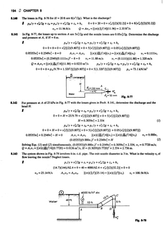 Fluid mechanics and hydraulics: SOLVED PROBLEMS