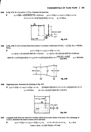 Fluid mechanics and hydraulics: SOLVED PROBLEMS