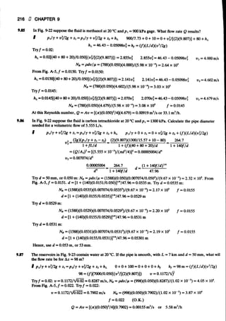 Fluid mechanics and hydraulics: SOLVED PROBLEMS