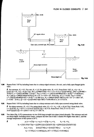 Fluid mechanics and hydraulics: SOLVED PROBLEMS