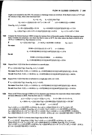 Fluid mechanics and hydraulics: SOLVED PROBLEMS