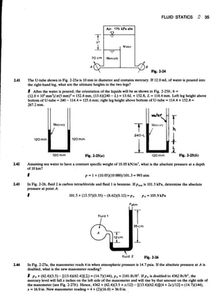 Fluid mechanics and hydraulics: SOLVED PROBLEMS