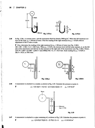 Fluid mechanics and hydraulics: SOLVED PROBLEMS