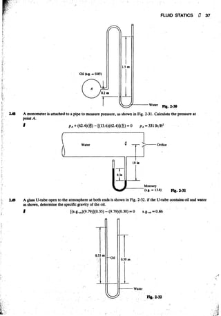 Fluid mechanics and hydraulics: SOLVED PROBLEMS