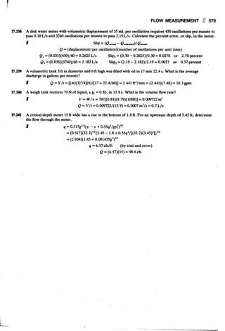 Fluid mechanics and hydraulics: SOLVED PROBLEMS