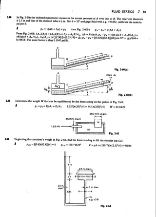 Fluid mechanics and hydraulics: SOLVED PROBLEMS