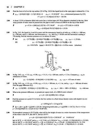 Fluid mechanics and hydraulics: SOLVED PROBLEMS