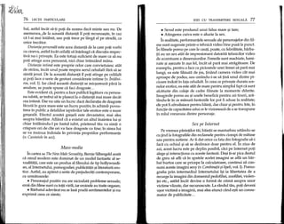 76 LEqn PARTICULARE
bal, astfel incat sa-ti pop da seama daca minte sau nu. De
asemenea"de la aceasta distanta il pop recunoa9te, in caz
ca l-ai mai intalnit, sau poti trece pe langa el pe strada, ca
orice trecator.
Distanta personala este acea distanta de la care poti vorbi
cu cineva, astfel incat ceilaJti sa inteleaga ca discutia respec-
tiva nu-i prive9te. Ea este totu9i sufieient de mare ca sa nu
poti atinge acea persoana, niei chiar intinzand mana.
Distanta intima este proprie celor care convietuiesc atat
de strans, incat unul poate respira aerul celuilalt fara sa se
simta jenat. De la aceasta distanta il pop atinge pe celalalt
9i poti face 0 serie de gesturi considerate intime (v.1ntalni-
rea, vol. I). Iar cand aceasta distanta se mic90reaza pana la
anulare, se poate spune ca faci dragoste ...
Este evident ca, pentru a face publica legatura cu persoa-
na iubita, ar trebui sa te plasezi la 0 distanta mai mare decat
cea intima. Dar nu uita un lucru: daca declarapa de dragoste
facuta in gura mare este un lucru pozitiv, in schimb poves-
tirea in public a detaliilor ispravilor tale erotice este 0 mare
gregeala. Efectul acestei gregeli este devastator, mai ales
asupra baietilor. Afland ca a existat un altul inaintea lui 9i
chiar intalnindu-l pe fostul iubit, prietenul tau va simp 0
crispare ori de cite ori va face dragoste cu tine; in sinea lui
se va insinua indoiala in privinta propriilor performante
(v. Cuvintele In sex).
Mass-media
In cartea sa The New Male Sexuality, Bernie Silbergeld arata
ca omul modem este dominat de un model fantastic al se-
xualitapi, care este un produs al filmului de tip hollywoodi-
an, al InternetuIui, pornografiei, publieitapi 9iliteraturii ero-
tice. Astfel, au aparut 0 serie de prejudecati contemporane,
ca urmatoarele:
• Personajul pozitiv nu are nieiodata probleme sexuale;
eroii din filme sunt cu topi virili, iar eroinele au toate orgasm;
• Barbatul adevarat nu se lasa prada sentimentelor 9inu
exprima ceea ce simte;
IDEI CU TRANSMITERE SEXUALA 77
• Sexul este produsul unui falus mare 9i tare;
• Atingerea cuiva este 0 aluzie la sex.
In realitate, performantele sexuale ale personajelor din fil-
me sunt sugerate printr-o tehnica video bine pusa la punct.
In filmele porno pe care Ie caup, poate, cu febrilitate, barba-
pi au un sex atat de impresionant datorita tehnieilor video
de accentuare a dimensiunilor. Femeile sunt machiate, lumi-
nate 9i agezate in a9a fel, incat sa para mai atragatoare. De
exemplu, pentru a face ca pieioarele unei femei sa para mai
lungi, ea este filmata de jos, tinand camera video cat mai
aproape de podea, sau cerandu-i-se sa tina unul dintre pi-
eioare indoit in fata celuilalt. In ceea ce prive9te durata sce-
nelor erotice, ea este atat de mare pentru simplul fapt ca sunt
alcatuite din colaje de cadre filmate la momente diferite.
Imaginile porno au 9i unele benefieii pentru cei tineri, ara-
tandu-le in ce masura fanteziile lor pot fi aduse la realitate;
ele pot fi afrodisiace pentru baiep, dar chiar 9ipentru fete, in
funcpe de capaeitatea celui ce Ie vizioneaza de a se transpune
in rolul vreunuia dintre personaje.
Sex pe Internet
Pe vremea parintilor tai, baietii se masturbau uitandu-se
cu jind la fotografiile din reclamele pentru ciorapi de matase
sau pentru sutiene. Ar fi dat orice ca fata din fotografie sa-i
faca cu ochiul 9i sa se dezbrace doar pentru el. In ziua de
azi, acest lucru este pe deplin posibil, caei pe Internet poti
alege 9iinteractiona cu aceste fantezii. De9i ti-ar pica destul
de greu sa afli ca in spatele acelei imagini se afla un bar-
bat burtos care se pricepe la calculatoare, continui sa con-
sumi aceste imagini sexy (v.Combinafii ~ilipeli, vol. I). Porno-
grafia prin intermediul Internetului i9i ia libertatea de a
recurge la imagini din domeniul pedofiliei, zoofiliei, violen-
tei etc., astfel incat devine 0 forma de crima asupra unor
victime vazute, dar necunoscute. La randul tau, poti deveni
U90rvictima a imaginii, mai ales atunei cand e9ti un consu-
mator de publieitate ...
 