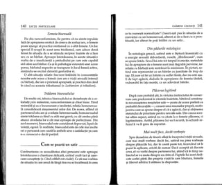 140 LECfII PARTICULARE
Femeia bisexualii
Fie din nonconformism, fie pentru ca nu simte repulsie
fata de apropierea erotica de cineva de acela$i sex, 0 femeie
poate ajunge sa practice erotismul cu 0 aIta femeie. Un loc
special il ocupa in acest sens triolismul, care aduce doua
femei in situatia de a se stimula reciproc inainte de a face
sex cu un barbat. Aproape intotdeauna, in aceste situatii e
yorba de 0 insuficienta a preludiului pe care este capabil
sa-l ofere acel barbat. Ca $iin psihologia vizionarii unei scene
porno, barbatul respectiv se transpune in locul femeii active,
simtindu-se excitat datorita gesturiIor ei.
o aIta situatie relativ frecvent inHilnita in comunitatile
noastre este aceea a femeii care are 0 viata sexuala intensa
cu barbap, dar are 0 prietena apropiata, $ipractica din dind
in dind cu aceasta tribatismul (v. Lesbianism $i tribadism).
Triidarea bisexualului
De muIte ori, tehnica bisexualului se deosebe$te de ace-
lorlalti prin maiestrie, nonconformism $i chiar bizar. Fiind
resimtita $ica 0 incununare a tandretei, relapa homosexua-
la consolideaza ata$amentul celor doi. De aceea, afland ca
partenerul sau are $i 0 relatie heterosexual a, homosexualul
simte tradarea ca fiind cu atat mai grava, cu cat credea pana
atunci ca relatia lor e dit mai aproape de perfecpune. Din
acel moment, bisexualul este considerat depravat, lipsit de
vointa, egoist. In realitate, bisexualul este de cele mai multe
ori 0 persoana care cauta la ambele sexe 0 satisfacpe pe care
n-a cunoscut-o dedit partial.
__ --- Cum se poarta. un salir _
Confruntarea cu sexualitatea altei persoane' este aproape
intotdeauna 0 chestiune delicata, cerand muIt tact $i oare-
care cuno$tinte (v.Ciind celiilaIt este ciudat). Ce sa mai vorbim
de situapa in care omul de langa tine nu se incadreaza in ceea
OAMENI CIUDATI 141
ce tu nume$ti normalitate? Uneori e9ti pus in situatia de a
convietui cu un homosexual, aIteori ai de-a face cu 0 pros-
tituata, iar aIteori te pop intalni cu un satir ...
Din piidurile mitologice
In mitologia greaca, satirul este 0 faptura inzestrata cu
o energie sexuala debordanta, vesela, "libidinoasa", cum
ar spune fetele. Sexullui este tot timpul in erectie, metodele
lui de apropiere de 0 femeie sunt mai degraba perverse, iar
relatia cu barbatii este restransa la minimum. In picturi, sa-
tirul este reprezentat ca un batran cu jumatate de trup de
tap. EI pare sa fie un batran cu suflet tanar, dar nu este a$a.
E de fapt zgarcit, diabolic in apropierea de femeia tanara,
vulnerabil in fata morpi, ca un adevarat batran.
Pliicerea legitimii
Dupa cum probabil$tii, in virtute a instinctului de conser-
yare care predomina la varstele inaintate, batranul urmare$-
te recunoa$terea reu$itelor sale - poate de aceea prefera ca
podoaba decorapile -, conservarea resurselor proprii, motiv
pentru care se spune despre el ca e zgarcit, dar $i obtinerea
statutului de prioritate pentru nevoile sale. Din cauza aces-
tui uItim aspect, satirul nu va cauta la 0 femeie pIacerea, ci
legitimitatea. AsHel, placerea lui va fi scurta, in schimb re-
fuzul ii va fi greu de suportat.
Mai mult face, decal vorbe$te
Spre deosebire de tinerii aflap la inceputul vietii sexuale,
care mai mult vorbesc decat fac, satirul nu prea vorbe$te
despre placerile lui, dar Ie cauta peste tot, incercand sa Ie
puna in aplicare, oricat de sumar. Daca accepta sa discute
ceva, el va vorbi despre partenera lui, $tiind ca in timp su-
biectul se va muta dinspre ea catre el. Faptele lui sunt dedi-
cate acelei parti din propria viata in care bautura, femeile
$i liberul arbitru ii stateau la dispozitie.
 