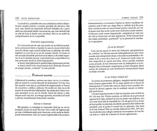 152 LEqn PARTICULARE
La randul ei, scoptofilia este acea satisfactie erotica obtinu-
ta prin simpla privire a zonelor genitale ale altcuiva. Din
nou, este destul de raspandit obiceiul baietilor de a privi
sami sau picioarele fetelor necunoscute, a~a cum destule fete
se uita pe furi~ la fesele unor trecatori, fara ca un astfel de
comportament sa fie scoptofilic.
Portretul voyeuristului
Un voyeurist este de cele mai multe ori un barbat necasa-
torit, provenind dintr-o familie in care el a jucatrolul celui
maimic dintre eopii, avand relap.ibune cu parintii, dar slabe
legaturi cu sora lui ~i cu cei de aceea~i varsta. Cu toate ca
are senzatii deosebite privind sexul altora ~ida astfel impre-
sia ca ar fi obsedat sexual, voyeuristul sau scoptofilicul nu
este periculos decat in doua imprejurari:
• atunci cand patrunde in spatiul intim al persoanei privite;
• atunci cand,in loc sa priveasca de la distanta, incearca
sa atraga atentia "victimei" ca este privita.
______ Froteurul anonim _
Calatorind in autobuz, metrou sau tren, cui nu i s-a intam-
plat sa asiste la 0 scena discreta de froteurism? Un tip vine
din spatele unei tipe ~i,profitand de inghesuiala, se freaca
de ea pentru a obtine 0 placere. De multe ori, fata nu-~i da
seama de semnificatia intamplarii, dar simte prin haine ceva
care seamana eu un sex in erectie. Daca are macar 0 idee
despre acel corp dur, se retrage speriata, aruncand cel mult
o privire du~manoasa froteurului anonim.
Aiurea-n tramvai
Ma gandesc cu nostalgie la vremurile cand pe un cal nu
incapeau decat cel mult doi i~i. Nici yorba de inghesuiala
pe care 0 intalne~ti astazi prin tramvaie, acolo unde se desfa-
~oara froteurismul. Oar nu numai inghesuiala este propice
OAMENI CIUDATI 153
froteurismului, ci ~ianomia. Faptul ca, dintr-o multime de
oameni, poti fi ales sau alege fara ca celalalt sa-ti fie prea
bine cunoscut este un lucru banal pentru omtil de azi. Jar
el apare mai ales acolo unde sunt mult prea multi oameni.
Froteurul cauta aceste imprejurari, a~teptand sa vina ora
de varf ~i tramvaiul cel mai aglomerat. EI i~i fixeaza inca
din statie potentiala "partenera" ~i se plaseaza in imedia-
ta ei apropiere.
,,$i ea 19idore9te"
Cam a~a i~i spune in sinea lui froteurul, apropiindu-se
de "victima" sa. Fiecare mi~care intamplatoare pe care 0 face
aceasta este interpretata drept 0 dovada incontestabila a do-
rintei ei de a avea de-a face cu el. Froteurul crede chiar ca
fata respectiva se a~aza mai bine, intr-o pozitie similara
uneia sexuale. $i mai interesant este ca, intelegand ce se in-
tamp la, fata se inro~e~te,respira greu ~ichiar transpira, dand
sernne de nelini~te pe care froteurulle interpreteaza drept
excitatie sexuala.
Ce-ar trebui sa faca ea?
Ar putea sa protesteze galagios, atragand atentia intregii
lumi asupra agresorului. EI va nega faptul ca s-a frecat de
domni~oara X.Unele fete cred ca, daca ar face scandal, fro-
teurul ar deveni agresiv, dar in realitate rareori se intam-
pIa acest lucru.
Cel mai important este ca fata sa exprime non-verbal un
NU eat mai claroPentru aceasta, ea trebuie sa-~i priveasca
agresorul in fata, aratand ca nici nu simte vreo placere, nici
nu-i este frica fata de intentiile lui. Un alt gest ar fi ca, in loc
sa faca public incidentul, sa solicite ajutorul altui barb at din
preajma, care ar putea fi onorat sa-i ia apararea. Oar daca
~iel este froteur? Intr-un studiu elaborat in 1991, 35% din-
tre studentii unui colegiu american recuno~teau ca s-au fre-
cat macar 0 data de 0 femeie in locuri aglomerate ...
 