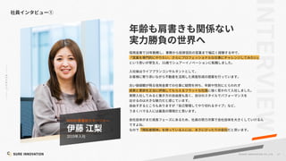 37
©SUR E INNOVATIO N CO.,LTD.
較
MIRAP
2019
10
31
 