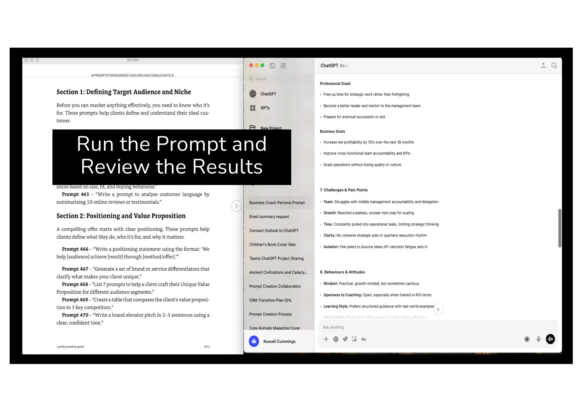 Run the Prompt and
Review the Results
 