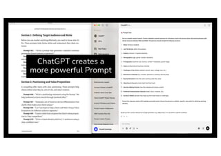 ChatGPT creates a
more powerful Prompt
 