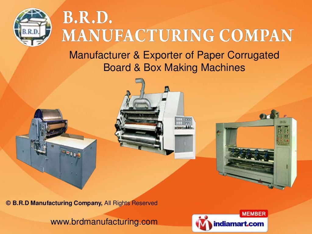 Box Unit by B.R.D Manufacturing Company Kolkata