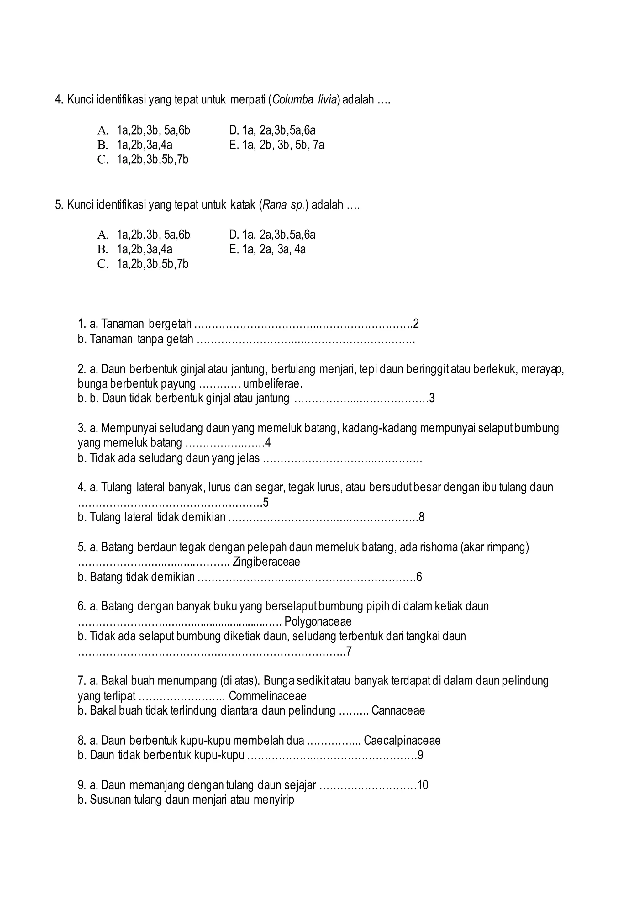 250739295 soal-kunci-determinasi | DOCX
