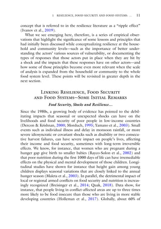 Resilience And Food Security In A Food Systems Context Christophe Bn | PDF