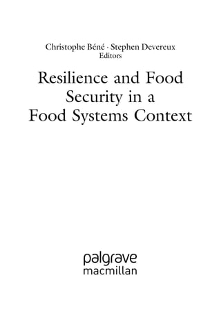 Resilience And Food Security In A Food Systems Context Christophe Bn | PDF