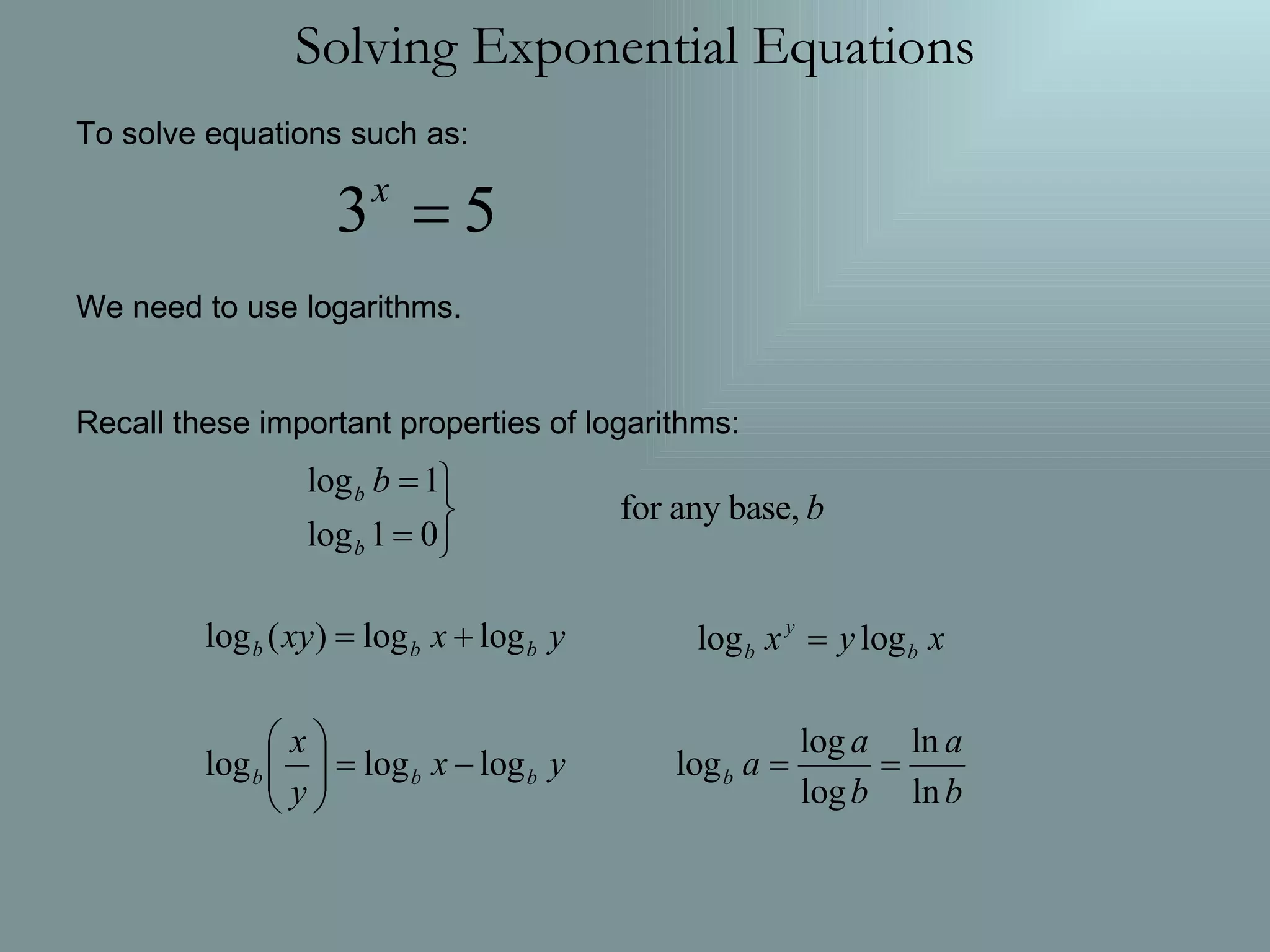 2.5.08 Exponential Equations | PPT