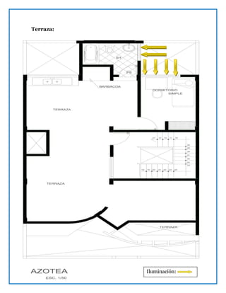 Terraza:
Iluminación:
 