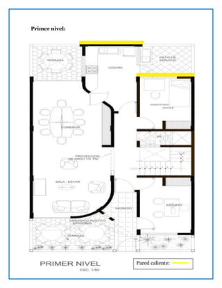 Primer nivel:
Pared caliente:
 