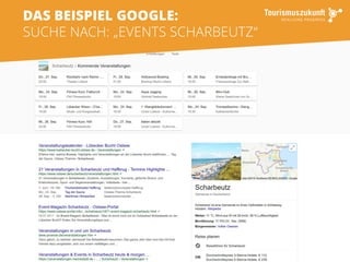 16
DAS BEISPIEL GOOGLE:
SUCHE NACH: „EVENTS SCHARBEUTZ“
 