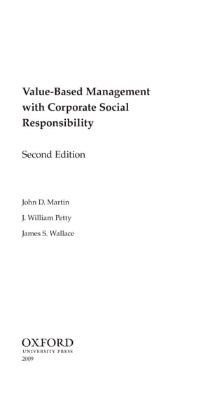 Value Based Management with Corporate Social Responsibility 2nd Edition ...