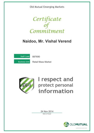 Naidoo, Mr. Vishal Verend
887690
Retail Mass Market
24 Nov 2014
 