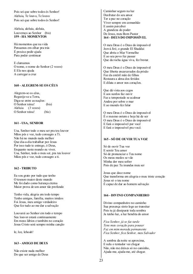 250 Canticos E Corinhos Evangelicos Antigos E Novos corinhos evangelicos antigos