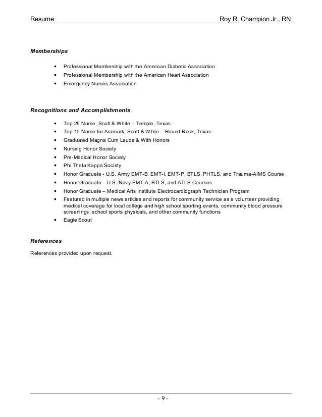 memberships on resumes