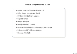 Quando la licenza è importante