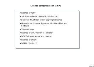 Quando la licenza è importante