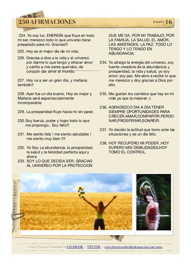 La Ley De La Atracción 250 Sentencias De éxito Felicidad Y Paz - 