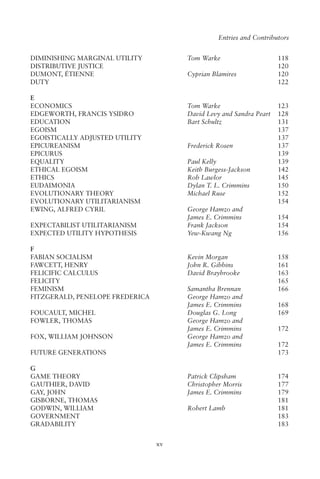The Bloomsbury Encyclopedia Of Utilitarianism James E Crimmins | PDF
