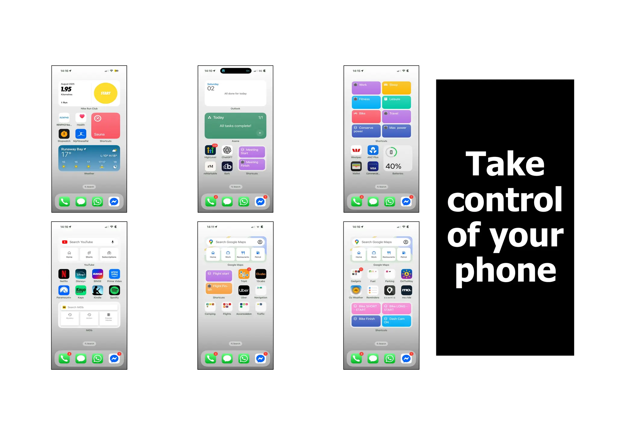 Take
control
of your
phone
 