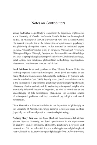 Advances In Experimental Philosophy Of Mind Justin Sytsma Editor | PDF
