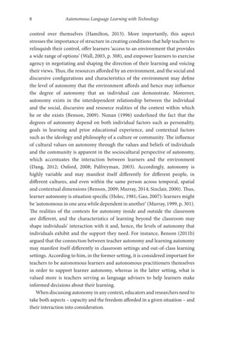 Autonomous Language Learning With Technology Beyond The Classroom Chun ...