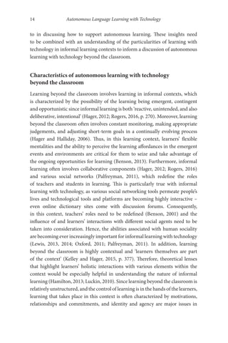 Autonomous Language Learning With Technology Beyond The Classroom Chun ...