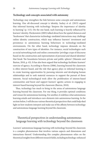 Autonomous Language Learning With Technology Beyond The Classroom Chun ...